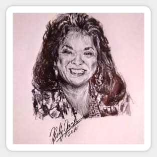 Ink Pen Portrait of Della Reese Sticker